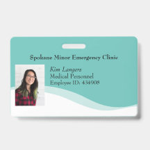 Horizontale ID Foto Lanyard Badge Generiek Blauwgr