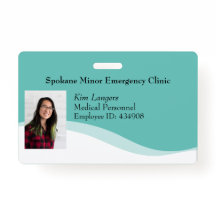 Horizontale ID Foto Lanyard Badge Generiek Blauwgr