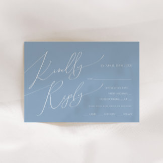 Horizontale kaart met het menu Blauw van het Manus