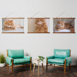 Horizontale Landschap Familie Kat Foto Op Maat Hangend Wandkleed