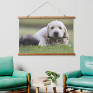 Horizontale Landschap Familiehuisdieren Foto op Ma Hangend Wandkleed