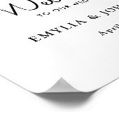 Horizontale minimalistische elegante script bruilo poster (Hoek)