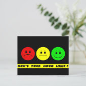 Horizontale Moody Stoplight Mood Light Briefkaart (Staand voorkant)