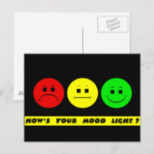 Horizontale Moody Stoplight Mood Light Briefkaart (Voorkant / Achterkant)