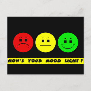 Horizontale Moody Stoplight Mood Light Briefkaart
