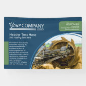 Horizontale Navy Blue, Sage Green Wall Logo Banner (Horizontaal)