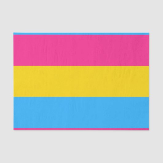 Horizontale Panaseksuele Pride Flag Tissuepapier (Voorkant)