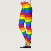 Horizontale Rainbow Stripe Leggings (Links)