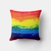Horizontale regenboog kussen (Achterkant)
