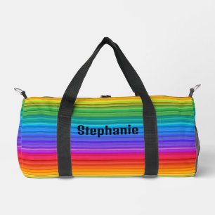 Horizontale Regenboog Stripes Design Duffel Bag Plunjezak