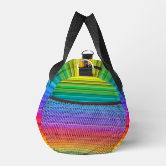 Horizontale Regenboog Stripes Design Duffel Bag Plunjezak (Rechts)