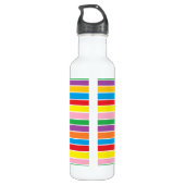 Horizontale regenboogstaven waterfles  (Achterkant)