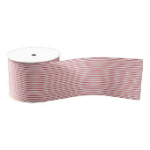 Horizontale rode en witte strepen grosgrain lint (Spoel)