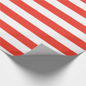 Horizontale rode strepen cadeaupapier (Hoek)