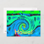 Horizontale Sjabloon van het Hawaï-Briefkaart Briefkaart (Voorkant / Achterkant)