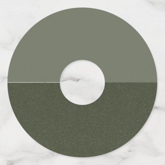 Horizontale Split Moss Groene Wijn Labels – Aanpas (Voorkant)