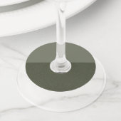 Horizontale Split Moss Groene Wijn Labels – Aanpas (Dichtbij)