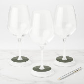 Horizontale Split Moss Groene Wijn Labels – Aanpas (Set)