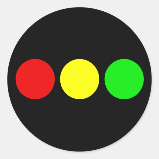 Horizontale stilstand ronde sticker (Voorkant)