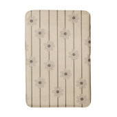 Horizontale Streep Bruin Kaki Bloem Y2K Patroon Badmat (Voorkant Verticaal)