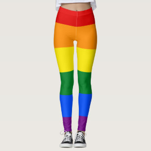 Horizontale streep LGBT regenboogpride Leggings