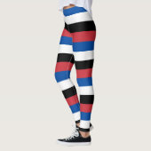 Horizontale streep Zuid-Korea Nationale vlagkleure Leggings (Links)