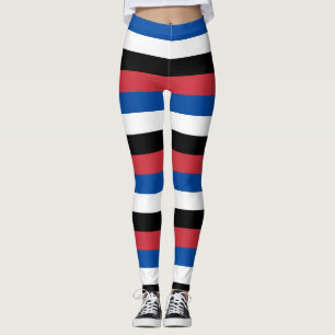 Horizontale streep Zuid-Korea Nationale vlagkleure Leggings