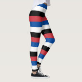 Horizontale streep Zuid-Korea Nationale vlagkleure Leggings (Rechts)