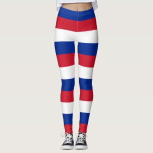 Horizontale streepjes voor de nationale vlag van C Leggings