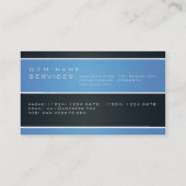 Horizontale strepen lintlucht en donkerblauw visitekaartje (Achterkant)