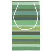 Horizontale strepen met olijfgroen klein cadeauzakje (Achterkant)