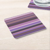 Horizontale strepen nabootsen vierkante kartonnen onderzetter (Schuin)