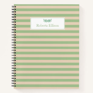 Horizontale Strepen van de Pastelkleur van de Notitieboek