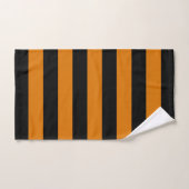 Horizontale strepen, zwart en Oranje Bad Handdoek (Handdoek)