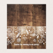 Horizontale tent Fold Folded Card Robuuste floral Kaart (Buitenkant ongevouwen)