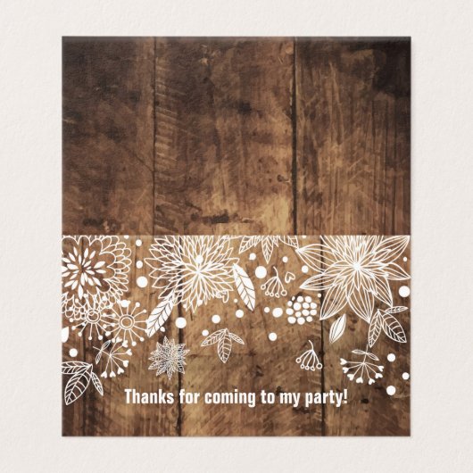 Horizontale tent Fold Folded Card Robuuste floral Kaart (Buitenkant ongevouwen)