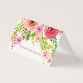 Horizontale Tent Fold Folded Card Spring floral Kaart (Voorkant)