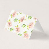 Horizontale Tent Fold Folded Card Spring floral Kaart (Achterkant)