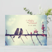 horizontale Tortelduifjes Kaart (Staand voorkant)