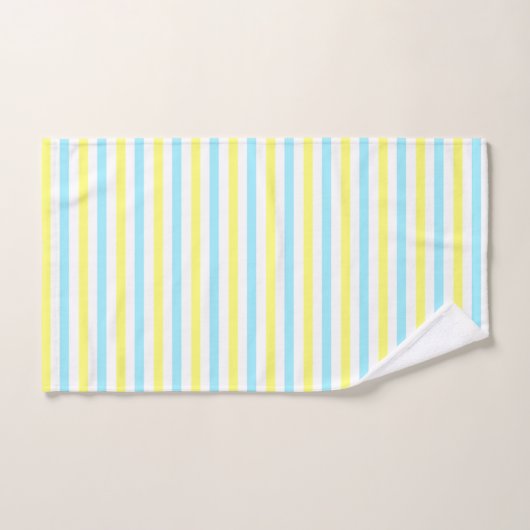 Horizontale Turquoise, Jaune et Blanc (Serviette à main)