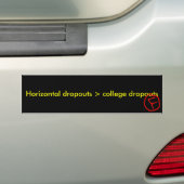 Horizontale uitvallers > uitvallers bumpersticker (Op auto)