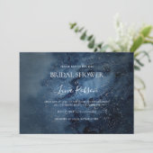 Horizontale Vrijgezellenfeest Celestial Sky Silver Kaart (Staand voorkant)