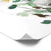 horizontale waterverf witte margaret daisy poster (Hoek)