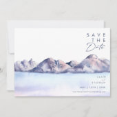 Horizontale winterberg, behalve de datum save the date (Voorkant)