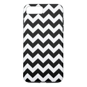 Horizontale Zwart-wit Zigzag iPhone 8 Plus Hoesje