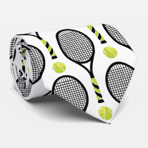 🎾 Horizontale zwarte en groene tennis 🎾 wit Stropdas
