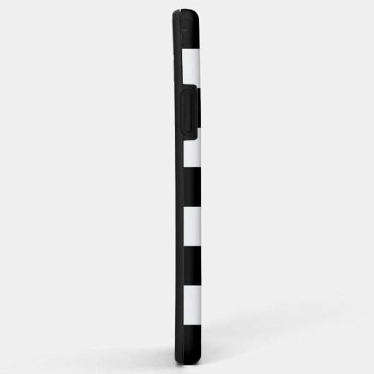 Horizontale zwarte en witte strepen Case-Mate iPhone case (Achterkant/rechts)