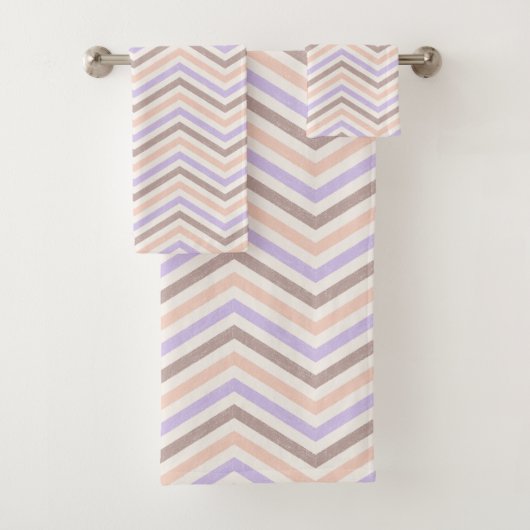 HorizonZigZag Blush Roze Lavendel Bad Handdoek (Insitu)