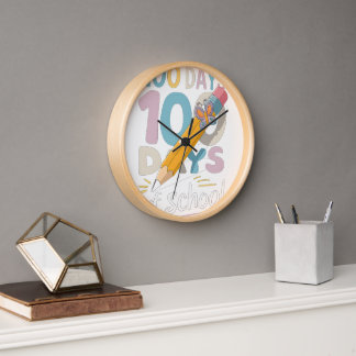 Horloge 100 Jours de filles de l'école Coquette Bow 100e J