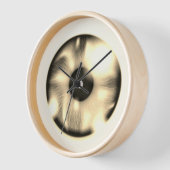 Horloge 10" Sepia Iris Round, cadran Brown en bois (Angle)